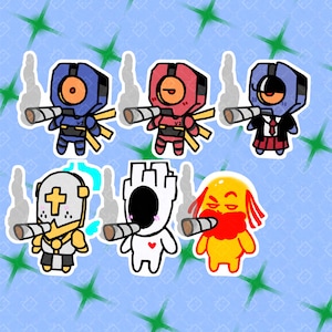 Last Chance!! ULTRA-BLUNTS V1, V2, Mirage, Gabriel, Minos & Sissyphus prime  Smoking Character ULTRAKILL stickers designed by Star