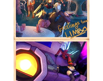 Estampado estilo postal de fiesta vacacional de ULTRAKILL diseñado por Akans.