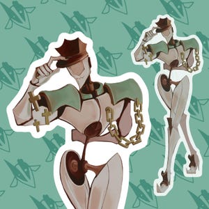 Diligence The Virtue Leader from The Gaslight District Sticker Designed by magnumopos