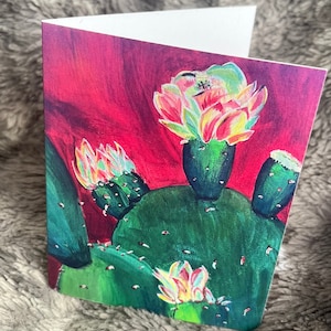 Carte de voeux fleur de cactus vierge