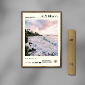 San Diego Print, San Diego Wall Art, San Diego Poster, San Diego Photo, San Diego Poster, San Diego, USA, Digital Oil Paint