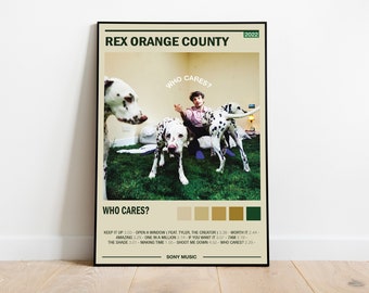 Rex Orange County Who Cares Poster | Rex Orange County Album Cover | Lover Album Wall Art | Home Decor | Music Gifts | Digital  High Quality