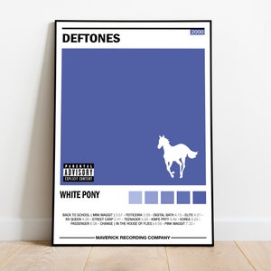 Deftones Poster | Deftones Album Cover | White Pony Album Wall Art | Home Decor | Music Gifts | Digital | High Quality Music Deftones