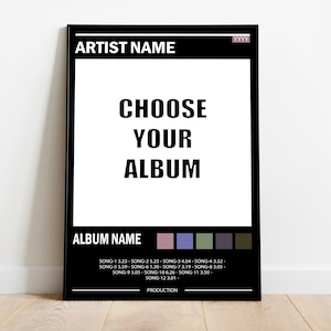 Custom Poster | Customize Album Cover | Custom Album Wall Art | Home Decor | Music Gifts | Digital | High Quality Print Music Album