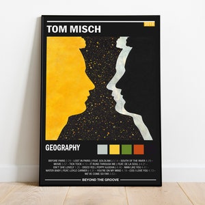 Affiche de Tom Misch | Couverture de l'album de géographie | Impression d'art mural pour albums | Décoration d'intérieur | Cadeaux musique | Numérique | Poster imprimé de haute qualité