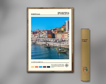 Porto Print, Portugal Wall Art, Porto Poster, Porto Photo, Porto Poster, Europe, Digital Oil Paint, Traveller, City Art, Digital Manual