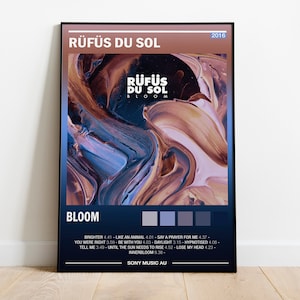 Rüfus Du Sol Poster | Rüfus Du Sol Album Cover | Bloom Album Wall Art | Home Decor | Music Gifts | Digital | High Quality JPG Z | Bloom