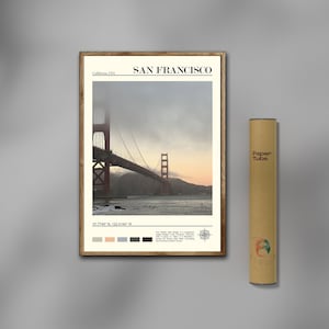 San Francisco Print, California Wall Art, Golden Gate Bridge Poster, San Francisco Photo, San Francisco Poster, USA, Real Photo, Traveller,