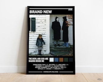 Brand New Poster | The Devil And God Are Raging Inside Me Album Cover | Album Wall Art | Home Decor |  Music Gifts | Digital | High Quality