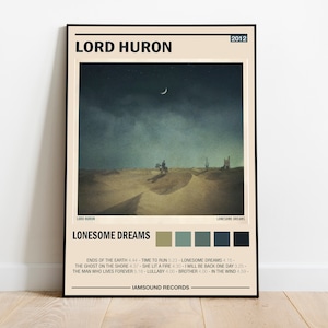 affiche de Lord Huron | Couverture de l'album de Lord Huron | Art mural de l'album Rêves solitaires | Décoration d'intérieur | Cadeaux musique | Numérique | JPG de haute qualité |