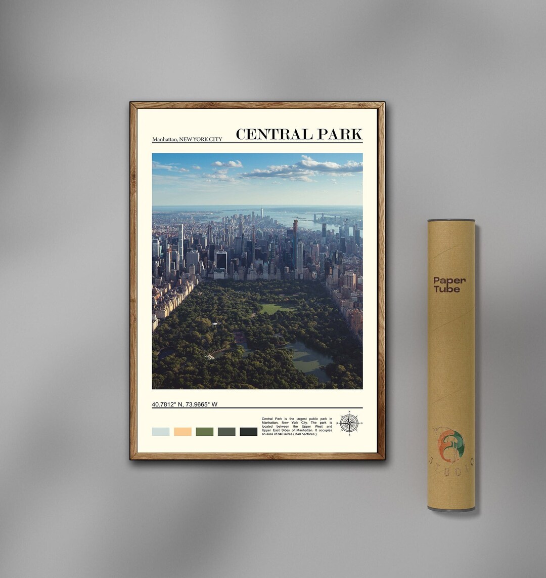 Central Park Print New York City Wall Art Central Park Etsy