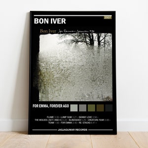 Bon Iver Poster | Bon Iver Album Cover | Bon Iver Album Wall Art | Home Decor | Music Gifts | Digital | High Quality Print Music Bon Iver