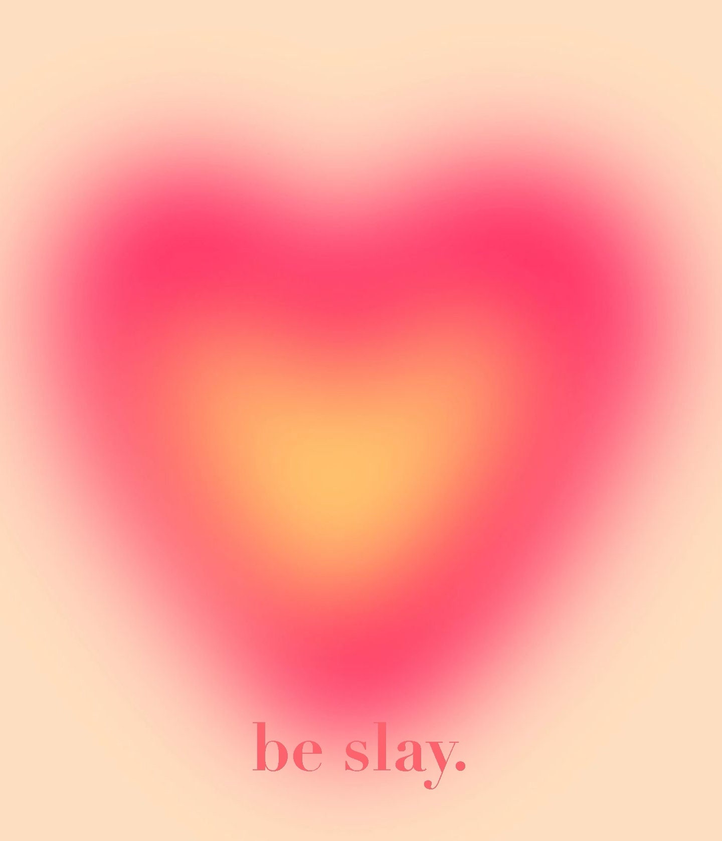 Cute and Preppy Red and Yellow &rsquo; Be Slay. &rsquo; Poster Room Decor Teens and