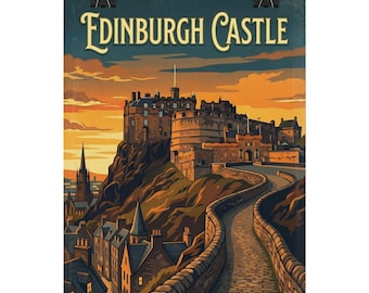 Edinburgh Castle | Scottish Landmarks Rolled Posters | Scotland Landmark Prints, Travel Wall Art