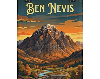 Ben Nevis | Scottish Landmarks Rolled Posters | Scotland Landmark Prints, Travel Wall Art