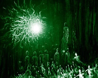 Will O' The Wisp - Digital download for wallpapers, prints - Hand-drawn Dark Fantasy Artwork - No AI