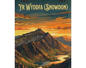 Snowdon | Welsh Landmarks Artwork Rolled Posters | Scenic Wales Landmark Prints