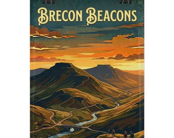 Brecon Beacons | Welsh Landmarks Artwork Rolled Posters | Scenic Wales Landmark Prints