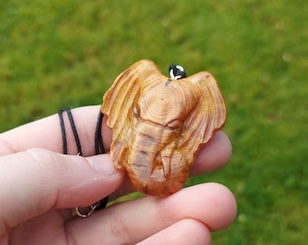 Handcarved Irish beechwood elephant charm