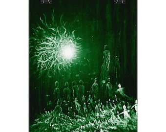 Will o' the wisp - Hand-Drawn Art Print - Dark Fantasy Artwork - No AI