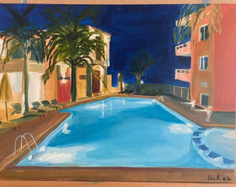 Piscina di notte - Creta