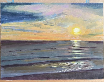 Chesil Beach bei Sonnenuntergang