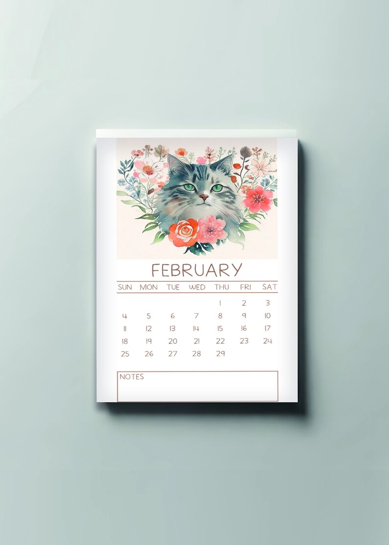 Digital Calendar Wall Calendar Printable Monthly Calendar 2024 Calendar