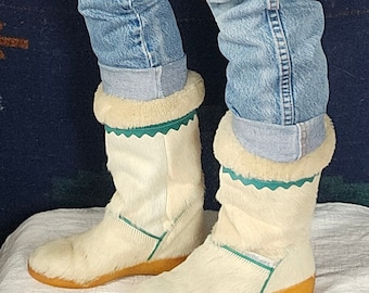 Authentic 80s fur boots