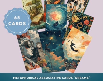 Metaphoric Associative Cards, Coaching and Therapy Tool, Metaphor insights. Printable PDF + PNG.