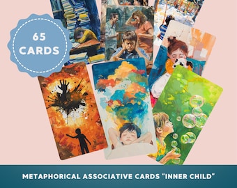 Metaphoric Associative Cards, Coaching and Therapy Tool, Metaphor insights. Printable PDF + PNG.