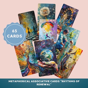 Metaphoric Associative Cards, Coaching and Therapy Tool, Metaphor insights. Printable PDF + PNG.