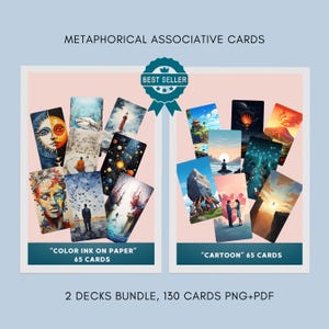 Metaforische kaarten: 2 bestseller mac-decksbundel. MAC. Digitaal en afdrukbaar, png/pdf