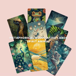 Cartas Metafóricas Animales Espirituales, Herramienta de Coaching y Terapia. Baraja MAC Digital e Imprimible, PNG/PDF.