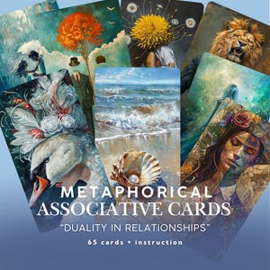 Tarjetas de metáfora "Dualidad en las relaciones", Baraja de arteterapia, Herramienta de coaching, Desarrollo personal (PDF/PNG)