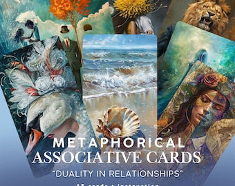 Metaphor Cards "Duality in Relationships", Art Therapy Deck, Coaching Tool, Personal Development PDF/PNG