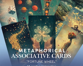 Metaphorical Cards, Coaching and Therapy Tool, MAC PNG/PDF, Illustrations for visual storytelling.