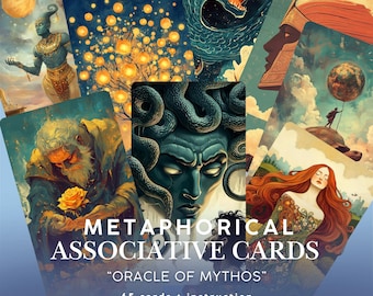 Metaphorical cards, "Oracle of Mythos" Therapy and Coaching Tool (Digital PNG/PDF)