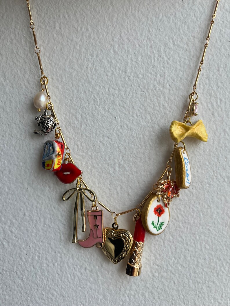 Custom Charm Necklace Vintage Charm Necklace Build Your Own Charm