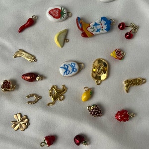 Collier à breloques personnalisé collier à breloques vintage créez votre propre collier à breloques collier à breloques en argile gros collier en or image 9