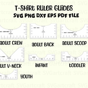 Tshirt Ruler SVG  T-shirt Alignment Tool DXF