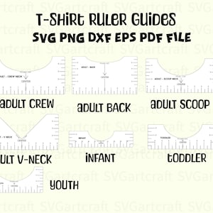 T-shirt ruler alignment tool svg guide