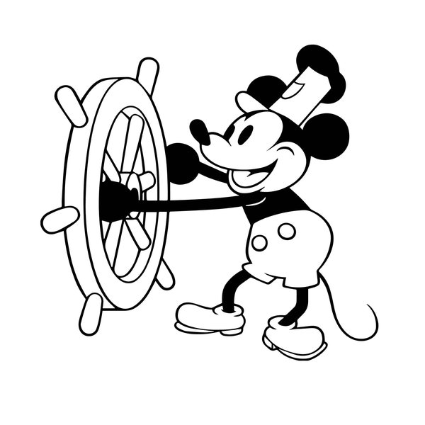 Steamboat Mouse svg, mickey svg, steamboat willie, Digital Download, Cut File, Cricut, Silhouette, Glowforge