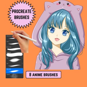Conjunto de pinceles Procreate Anime, pinceles de anime procreate, pinceles de anime, paquete de pinceles de anime procreate, paquete de pinceles de anime procreate