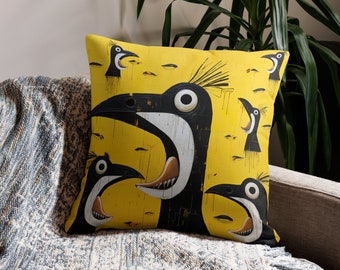 Sierkussenhoes Hangry Birds Vol. 3 | Huisdecor met abstracte kunst | Unieke decoratieve kussensloop voor woonkamer, slaapkamer en kinderkamer