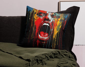 Faces by Freddie Vol. 3 Pillow | Modern art home decor