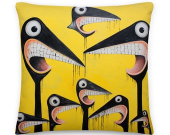 Hangry Birds vol. 4 Cuscini / Lusso per salotti / Regalo artistico e assurdo