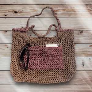 Große Damen Strandtasche, Damen Strandtasche, Große Sommerhandtasche, Boho Umhängetasche, Handgemachte leichte Tasche,