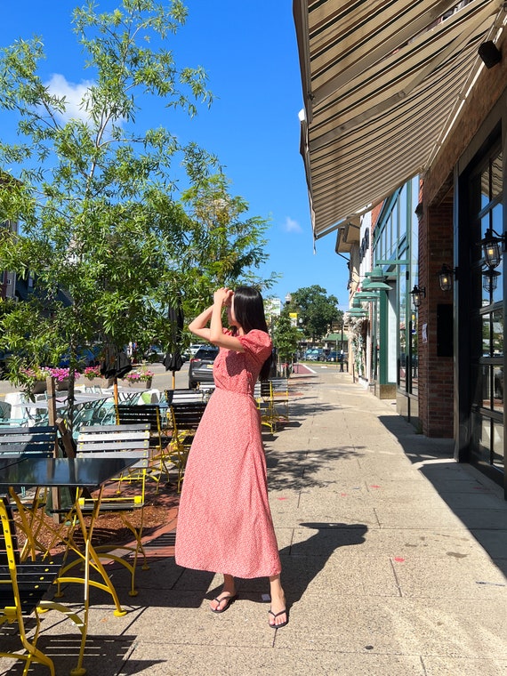 Valing Flowers Smoke Long Dress | Korean Style Dress