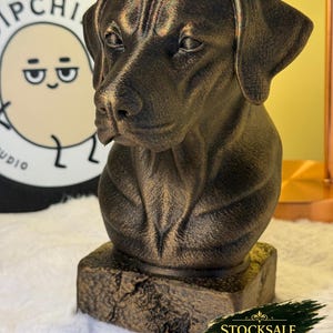 Busto di cane Bracco tedesco a pelo corto – Scultura di cane stampata in 3D in stile antico / Decorazione per la casa, regalo - OFFERTA SPECIALE