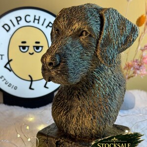 Busto di cane da punta tedesco a pelo duro – Scultura di cane stampata in 3D in stile antico / Decorazione per la casa, regalo - OFFERTA SPECIALE